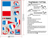 ZETIY 10 x Ideiglenes tetoválás Zászló minta, Vízálló, Argentína - Outlet24