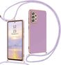 Ütésálló Samsung A52/A52S 5G tok pánttal(lila, arany) - Outlet24