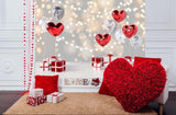 Valentin-napi Fotózás Háttér Glitter Piros Szerelmi Lufi Party Dekor Újracsomagolt termék - Outlet24