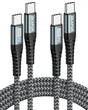 ZKAPOR USB C - USB C Gyorstöltő Kábel 1M 2Csomag, Samsung Galaxy S20 S10 S9 S8 Plus, A10e A20 A50 A51 A71, Note 20 Kompatibilis - Outlet24