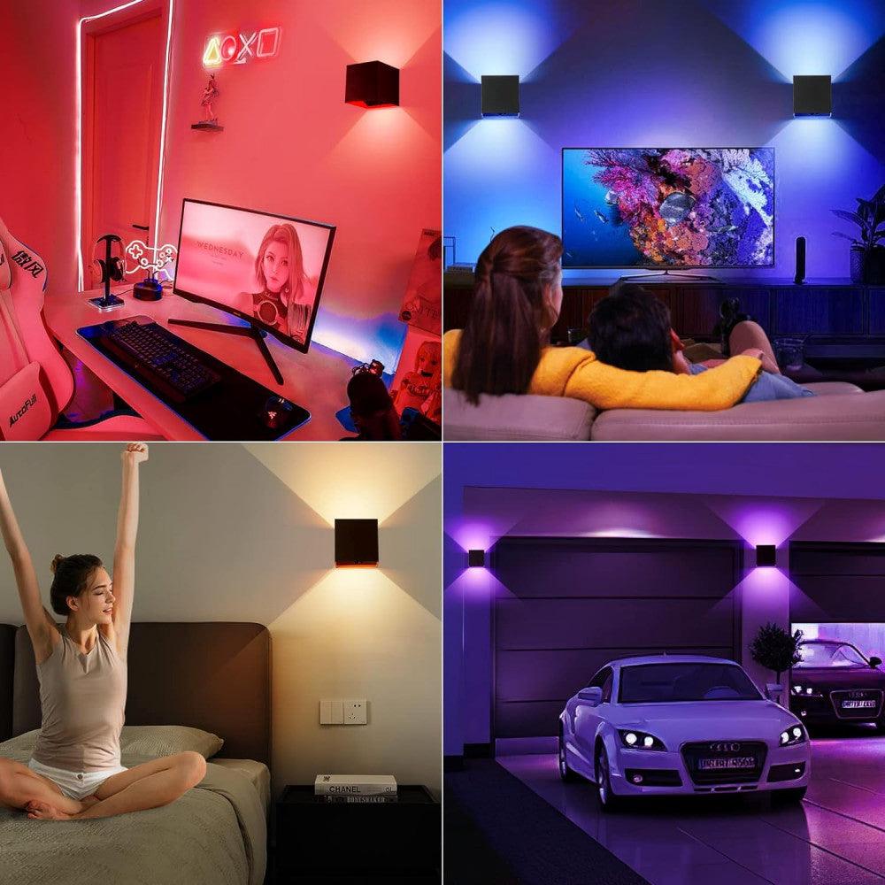 RGB Fali Lámpa 16 Színben, Távirányítós, Akkumulátoros, Mágneses Újracsomagolt termék - Outlet24