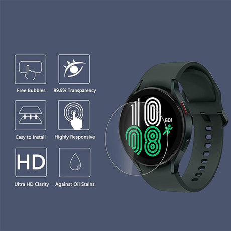 Samsung Galaxy Watch 4 44 mm Edzett Üveg Képernyővédő [4 Csomag] [HD Tiszta] [9H Keménység] - Outlet24