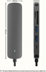 USB C HDMI Hub 6 az 1-ben, 4K HDMI, 100W PD, SD/TF Olvasó - Outlet24
