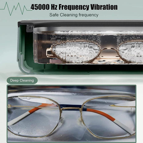 Ultrahangos tisztító, Hangtisztító szemüvegekhez, Szemüvegtisztító eszköz, Ultrahangos - Outlet24