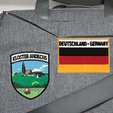 A-ONE 2 darabos csomag - Andechs kolostor jelvény és Német zászló vasalható, varrható vagy ragasztható textil díszítések - Outlet24