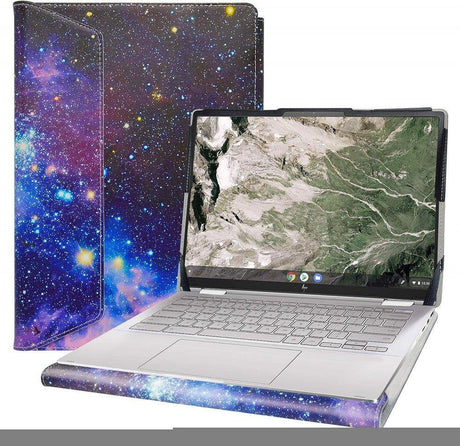 Alapmk Galaxy Mintás Bőr Védőtok 13.5 Inch HP Elite C1030 Chromebook/HP Chromebook x360 13c-caXXXX Laptopokhoz - Outlet24
