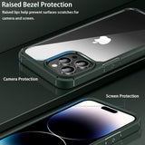 Amizee iPhone 14 Pro tok Zöld, Képernyővédővel és Kamera Lencsevédővel - Outlet24