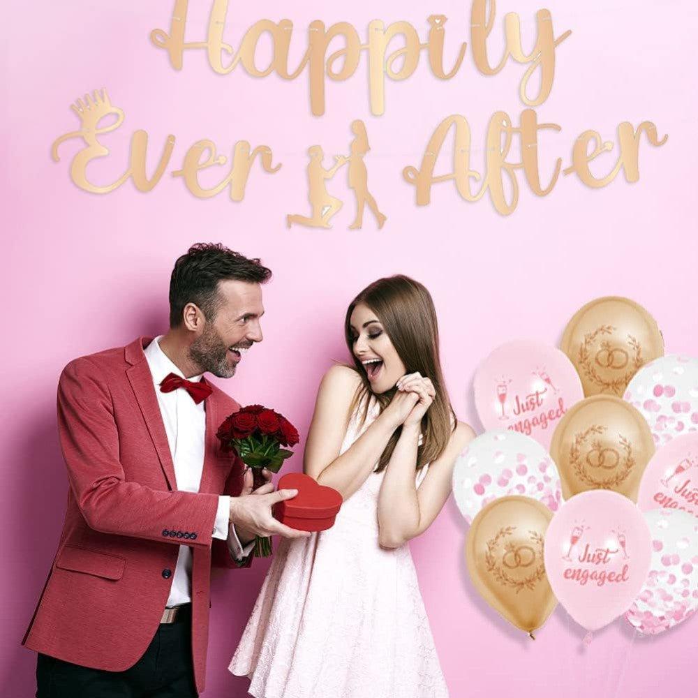 Amycute esküvői dekorációs készlet, Happily Ever After felirattal - Outlet24