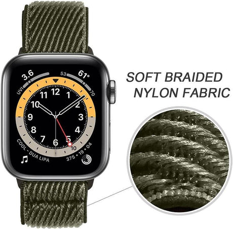 Apple okosóra nylon szíj sötét zöld színű 38 mm 40 mm 41 mm - Outlet24