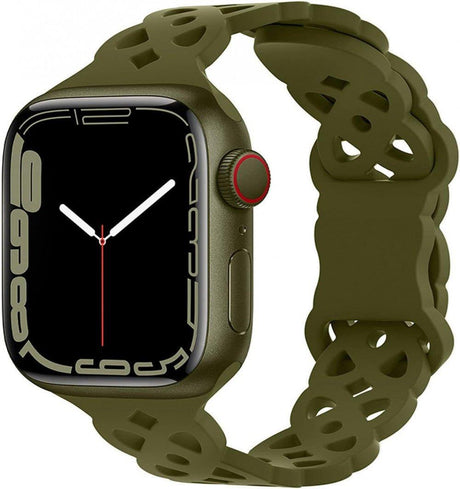 Apple Watch Kompatibilis Szilikon Cserepánt, iWatch SE/7/6/5/4/3/2/1-hez, Különböző Színekben - Outlet24