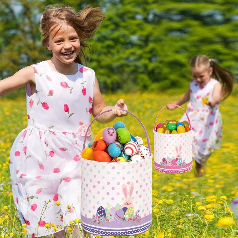 Aranyos húsvéti témájú vászon vödör táskák(23,5 x 24,5 x 9,37 cm) - Outlet24