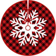 DYWW Karácsonyfa Szoknya Hópelyhes Mintával, Könnyen Összeszerelhető, Családi Karácsonyi Partikhoz és Dekorációhoz - Outlet24