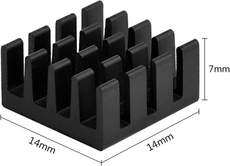 Easycargo 20 darabos Fekete Anodizált Alumínium Hűtőborda, GPU, VRAM VGA VRAM RAM hűtéshez (14mmx14mmx7mm) - Outlet24