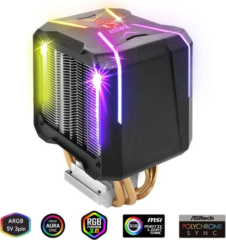 EMPIRE GAMING Guardian V201 PC Gamer CPU Ventilátor, Szinkronizálható RGB Fény, Alumínium Hűtőborda Újracsomagolt termék - Outlet24