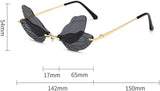 ENTHYI Dragonfly Szárny Formájú Napszemüveg Nőknek/Férfiaknak Keret nélküli Irreguláris Lencsékkel - Outlet24