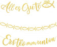 ENYACOS Arany Glitter Dekoráció, Elsőáldozás Girland + 1 Halas Girland, Keresztelő Konfirmációs Banner - Outlet24