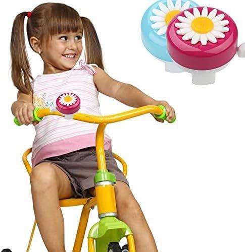 Gyermek bicikli csengő, aranyos virágos mintával, 4 db - Outlet24
