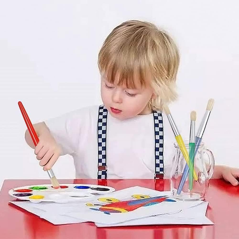 Gyermek Festőecset Készlet, 8 darabos, Akvarell, Gouache és Olajfestékekhez, Kezdőknek - Outlet24