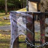 Halloween dekoráció pókháló 200g, 100db műpókkal, nyújtható halloween-pókháló (Szín: fekete - fehér) ( Méret: 54m"2) - Outlet24