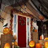 Halloween fekete géz kendő,Kísértet ház Dekoráció, Félelmetes party dekoráció (Szín: Fekete) (200 x 500 cm) - Outlet24
