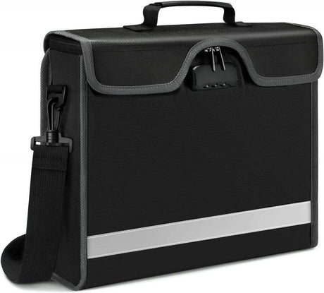 HyFanStr Laptop Táska Vízálló Zárható, Aktatáska Válltáska Üzleti 15.6" Notebookhoz DIN A4 - Outlet24