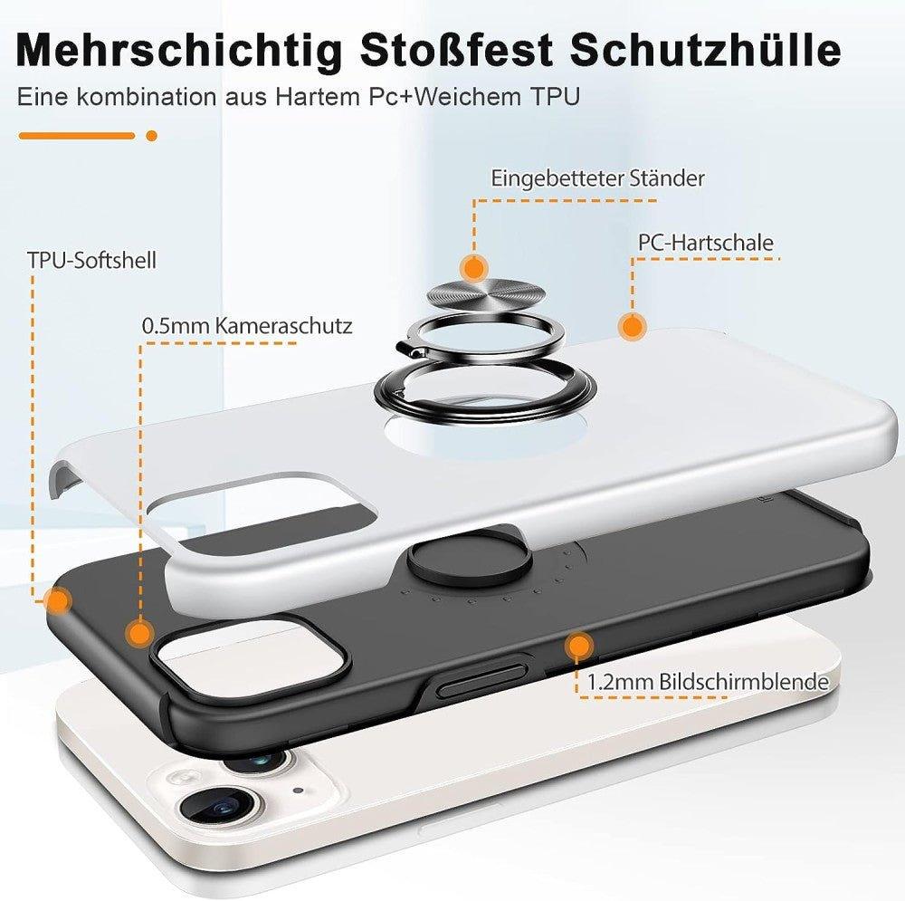 iPhone 13 Mágneses Gyűrűs Szilikon Tok (Szürke) - Outlet24