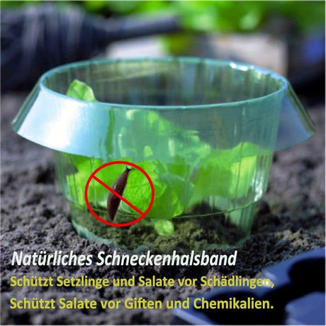 Kerti Csiga Védőgyűrű salátához kerti növényekhez, 12 darabos csomag, UV-stabilizált és időjárásálló - Outlet24