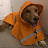 Kutya esőkabát vízálló gallérral, kapucnival kutyáknak fényvisszaverővel (XXL, narancs) - Outlet24