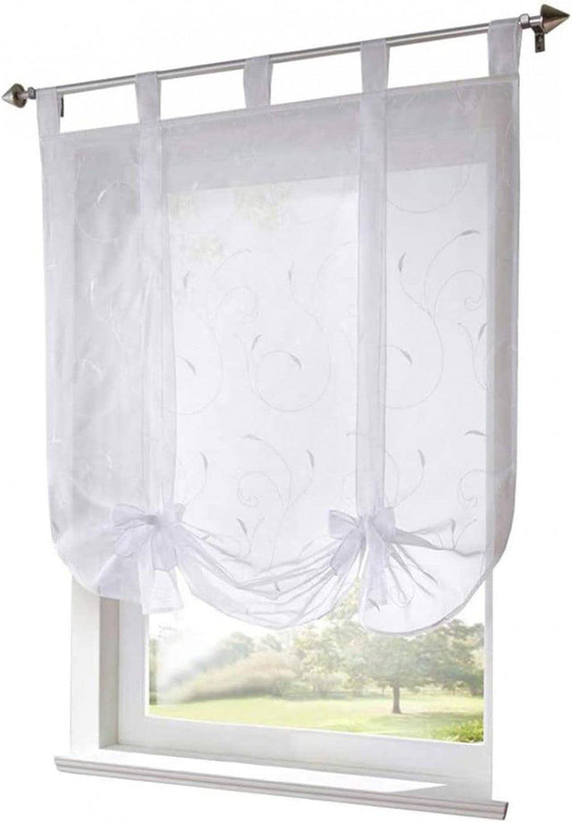 Kyaoayo Római Függöny Hímzett, Átlátszó Sárga, 80x140 cm Újracsomagolt termék - Outlet24