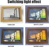 LED Világító Képkeret, 3 Színben Állítható Fény, Ajándék Dekor Használt termék - Outlet24