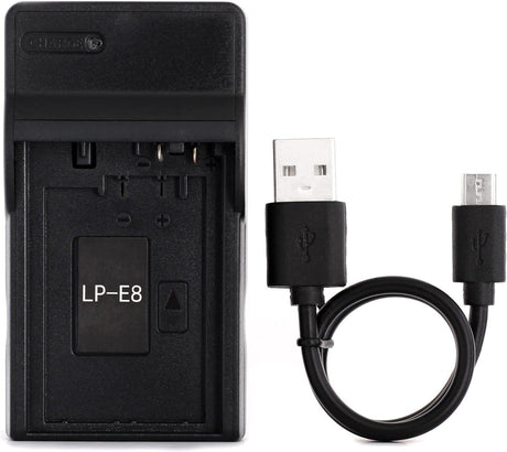 LP-E8 USB Töltő Canon EOS Kamerákhoz, Hordozható és Könnyű - Outlet24