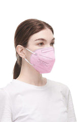 medicinadellavoro Rózsaszín FFP2 5 rétegű maszk szelep nélkül, porvédő nagy szűrőhatékonysággal BFE≥95| 30 db - Outlet24