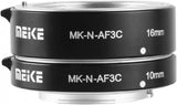 MK-N-AF3C-Black Auto Focus Macro Metal Extension Tube Adapter - Outlet24