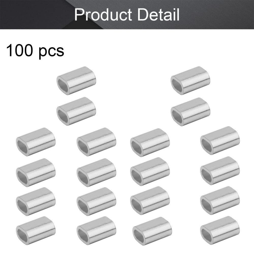 MroMax Alumínium Drótkötél Hurokcső 100db Ezüst Színű M2.5 - Kutyapórázhoz, Ruhaszárítóhoz és Dekorációhoz Újracsomagolt termék - Outlet24