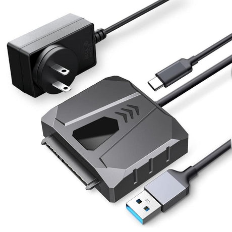 ORICO SATA Kábel Adapter, USB 3.0 - SATA III Kábel 3.5 Inch HDD/SSD Merevlemezekhez, UASP Támogatás, 12V2A Adapterrel (S2-3AD-3) - Outlet24